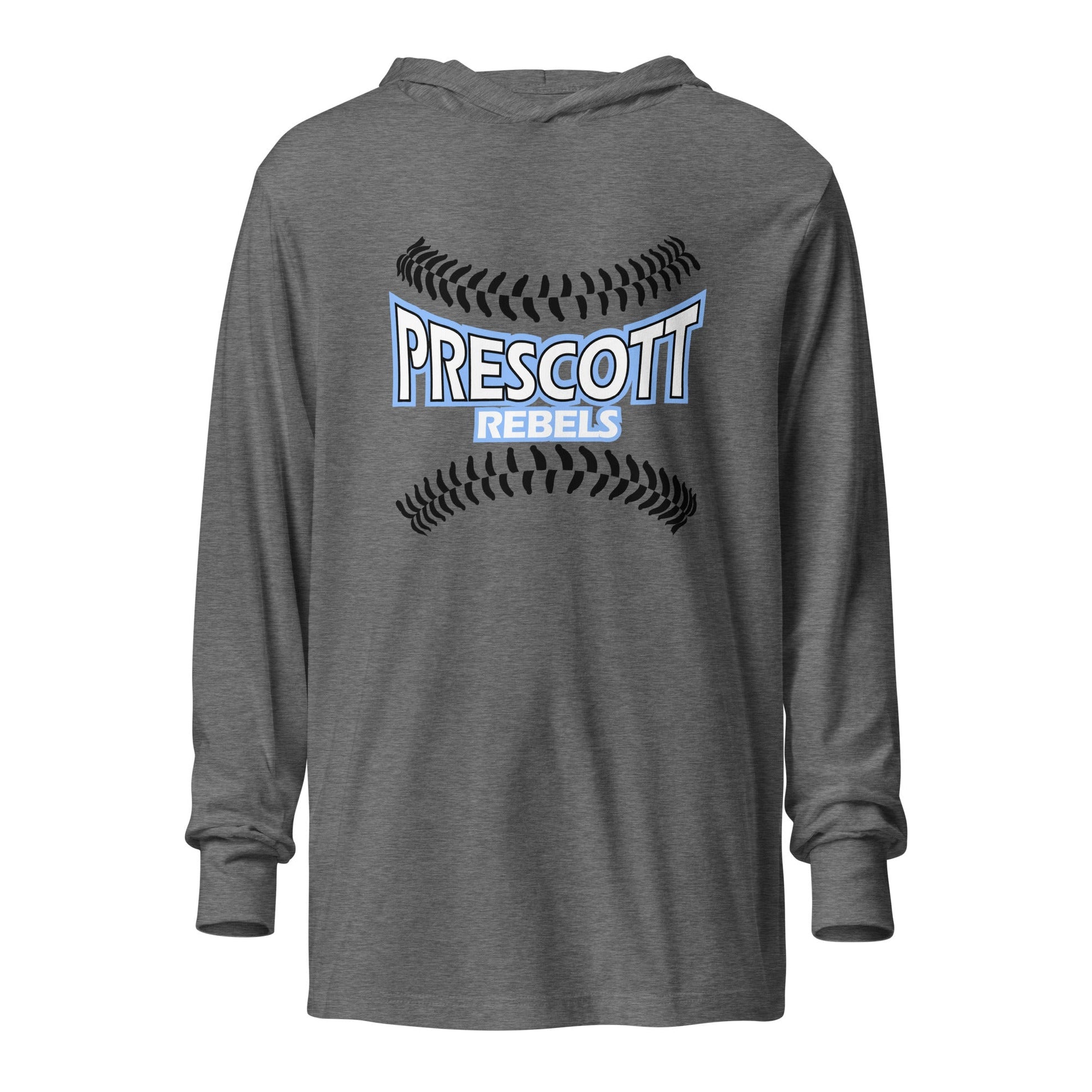 Performance | Hooded Long Sleeve T Shirt | Rebels baseball club | Vanguard Logo