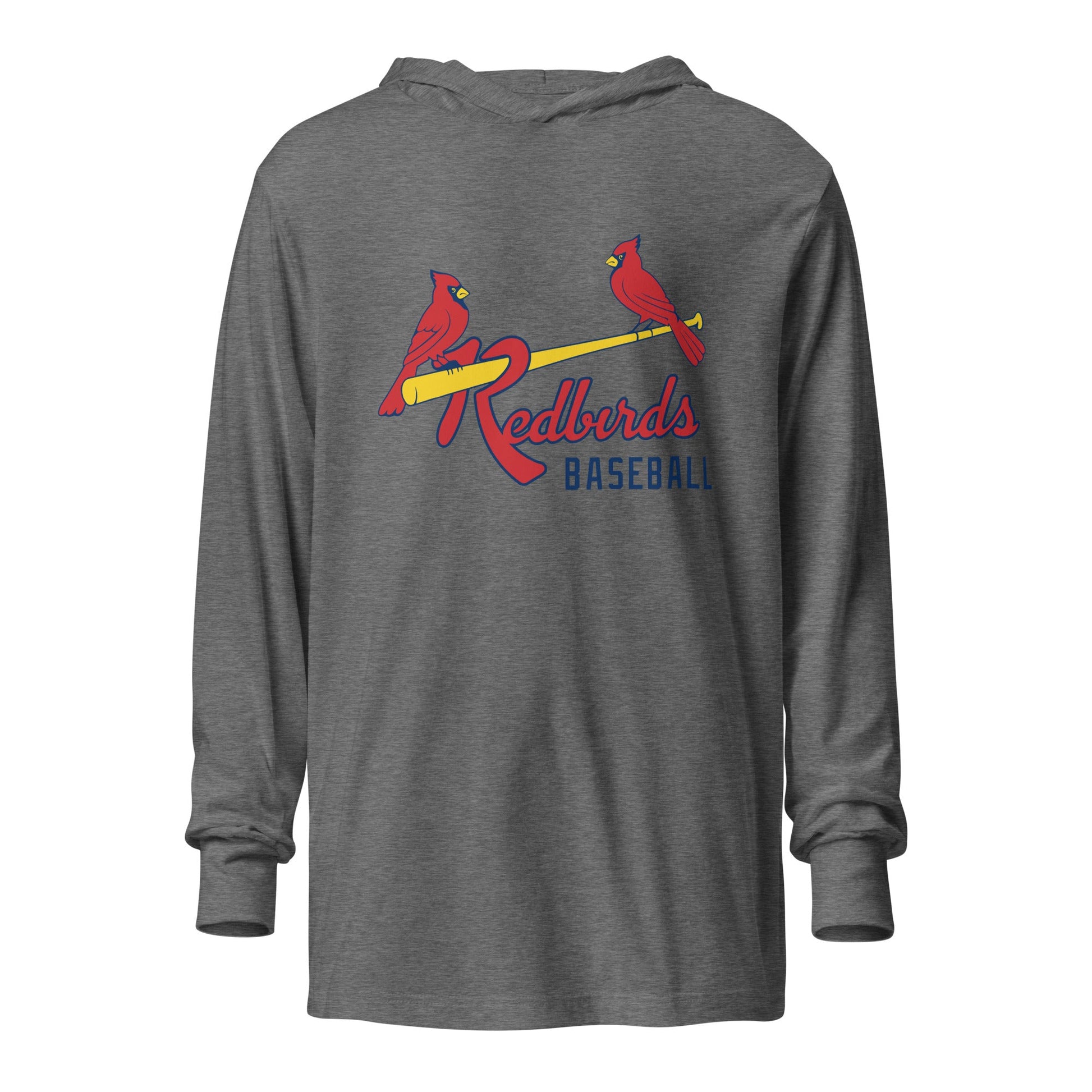 Performance | Hooded Long Sleeve T Shirt | Redbirds | Redbirds Logo