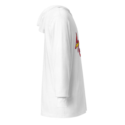 Performance | Hooded Long Sleeve T Shirt | Redbirds | Redbirds Logo