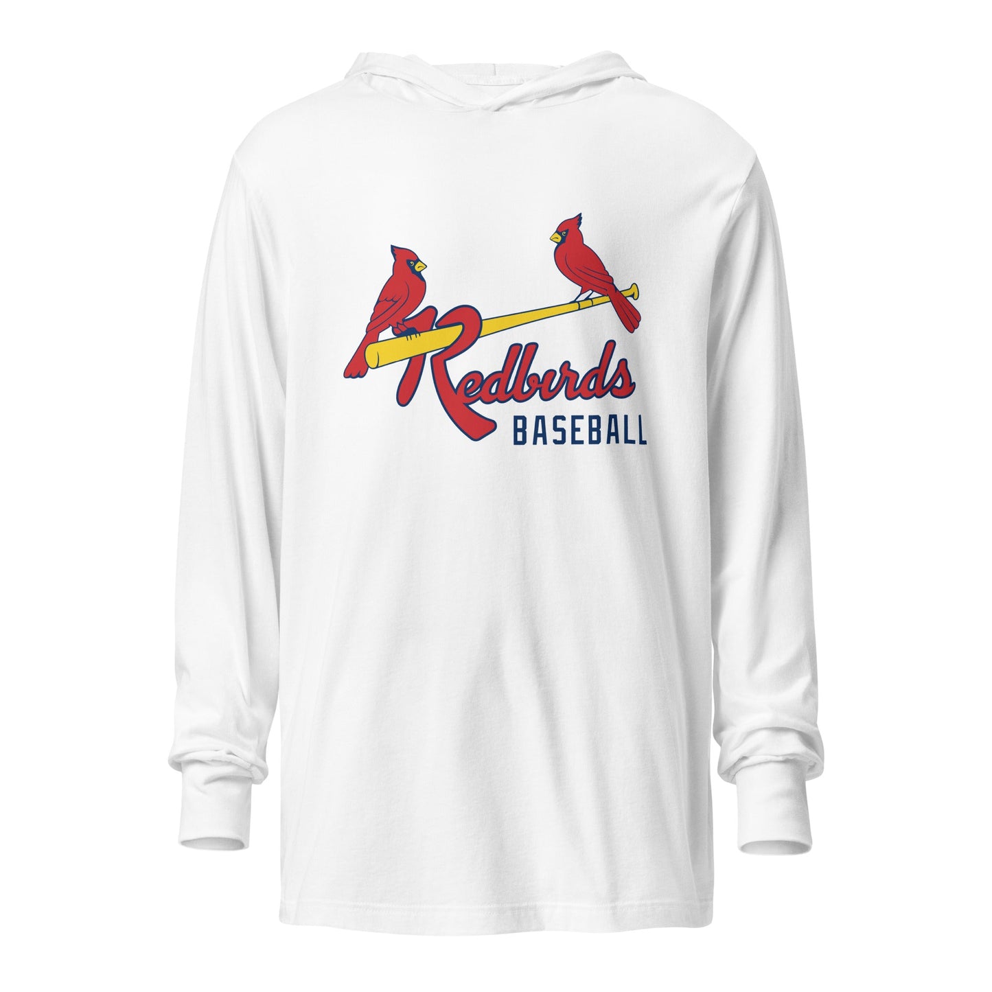 Performance | Hooded Long Sleeve T Shirt | Redbirds | Redbirds Logo