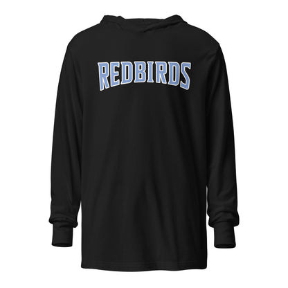Performance | Hooded Long Sleeve T Shirt | Redbirds | Script Logo