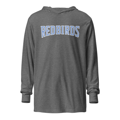 Performance | Hooded Long Sleeve T Shirt | Redbirds | Script Logo