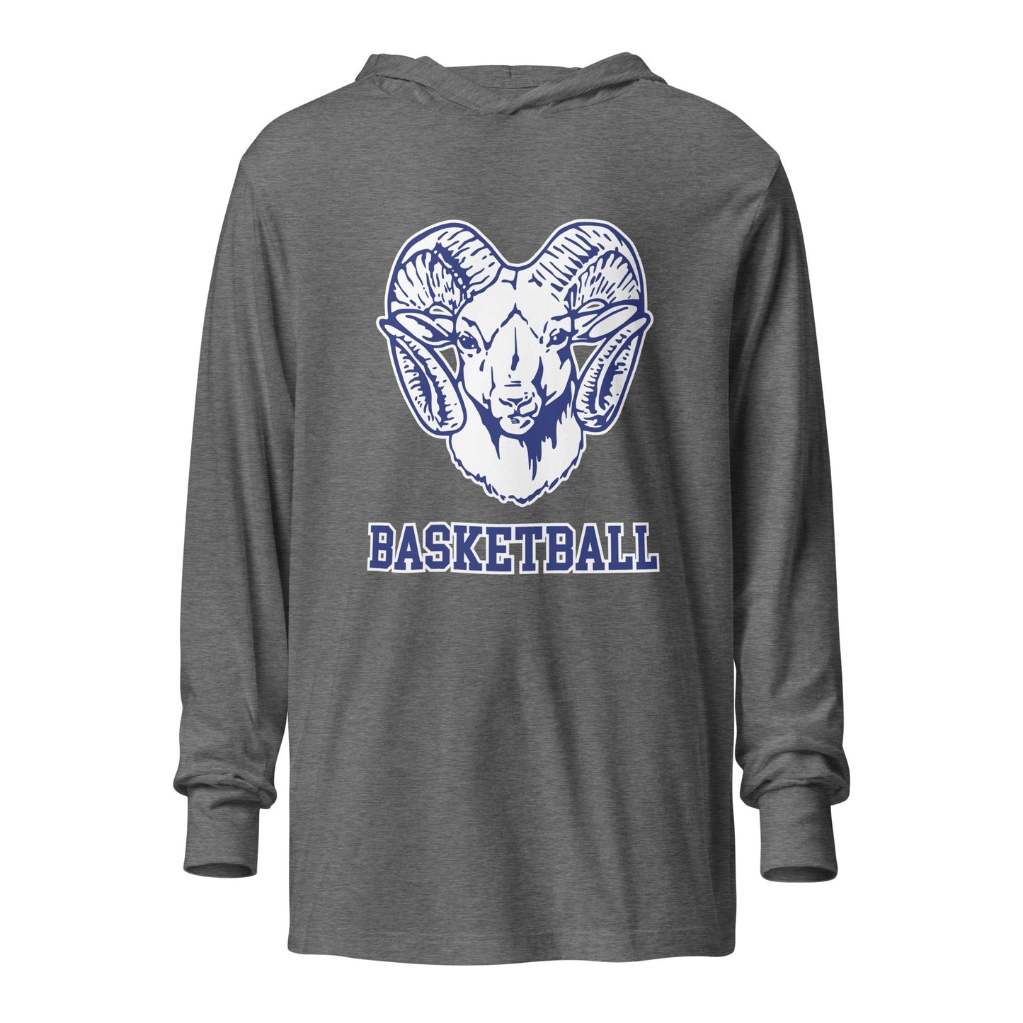 Performance | Hooded Long Sleeve T Shirt | Rensselaer Rams | Basketball Logo