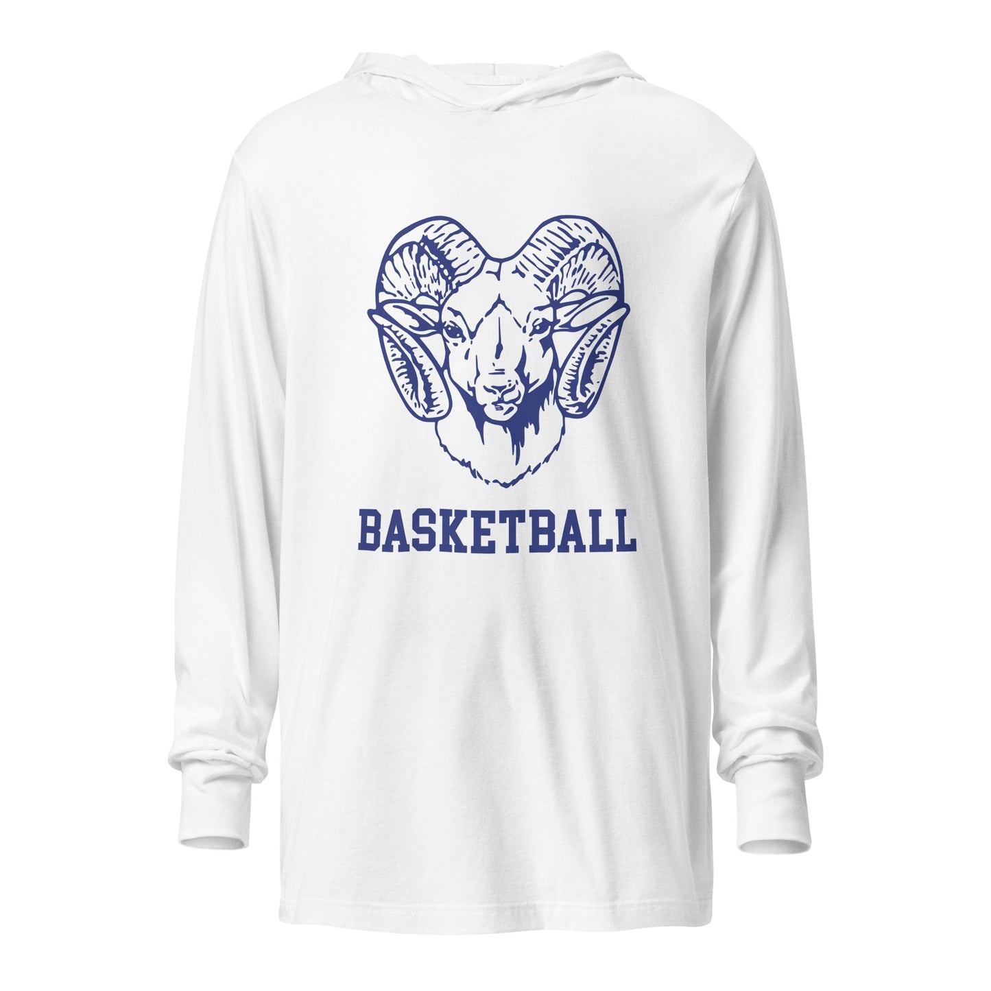 Performance | Hooded Long Sleeve T Shirt | Rensselaer Rams | Basketball Logo