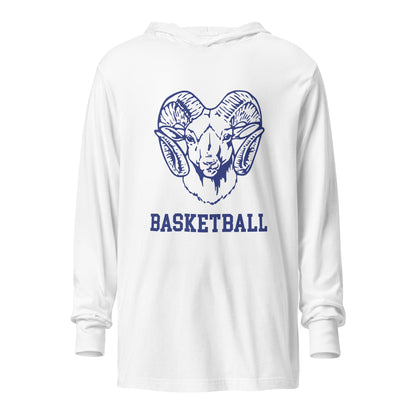 Performance | Hooded Long Sleeve T Shirt | Rensselaer Rams | Basketball Logo