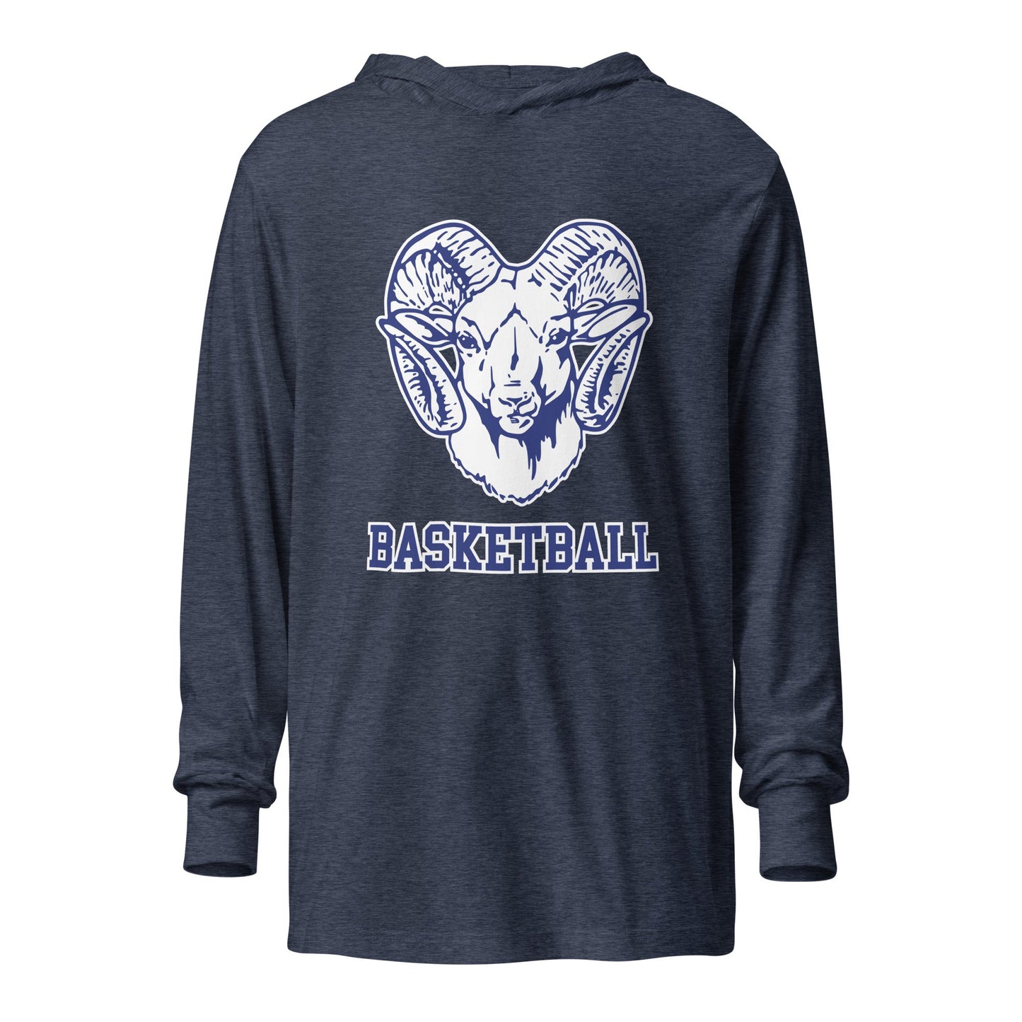 Performance | Hooded Long Sleeve T Shirt | Rensselaer Rams | Basketball Logo