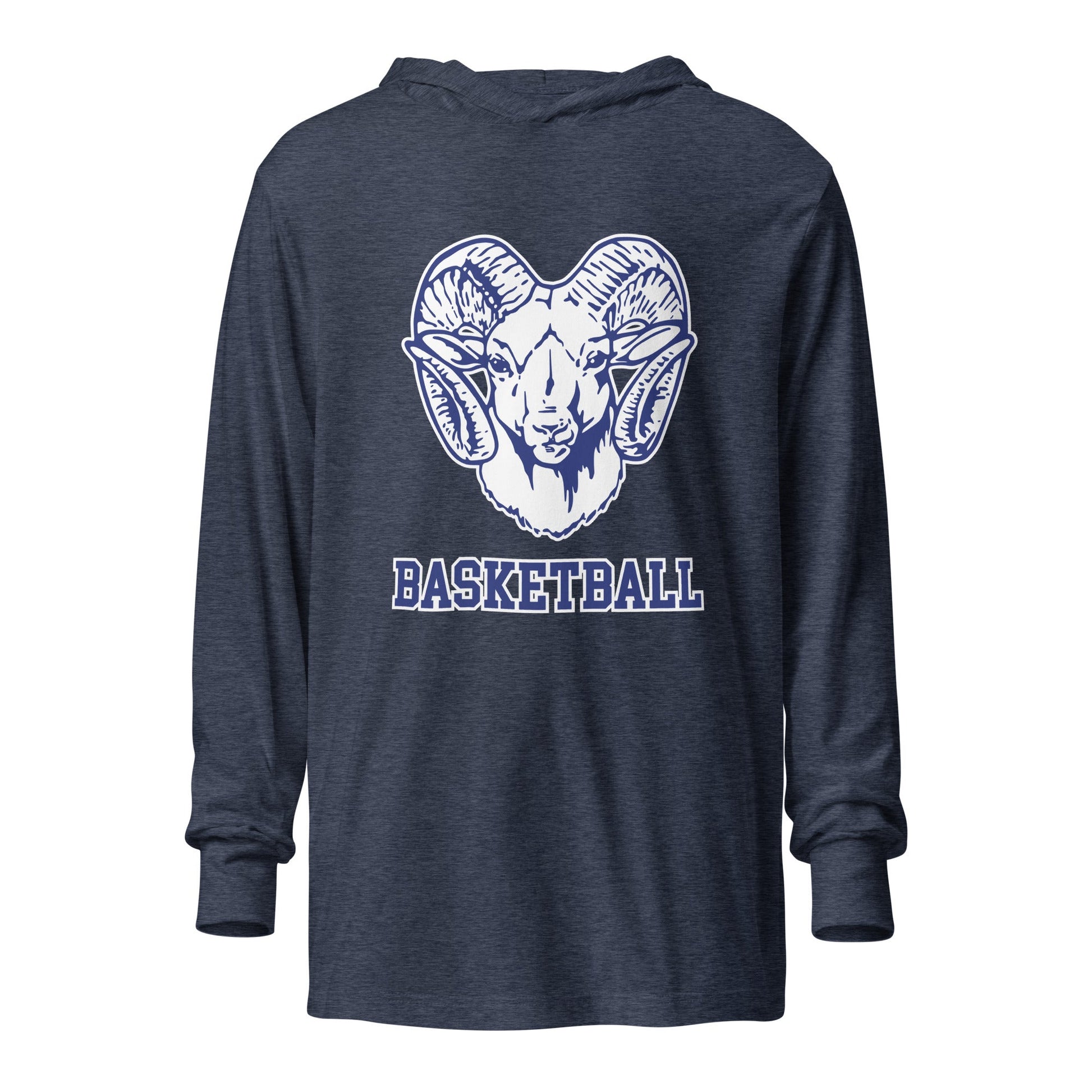 Performance | Hooded Long Sleeve T Shirt | Rensselaer Rams | Basketball Logo