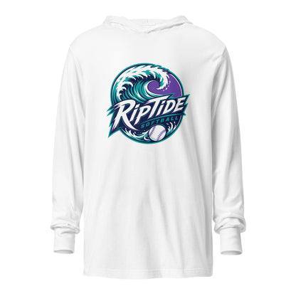 Performance | Hooded Long Sleeve T Shirt | RipTide Softball | Emblem Logo