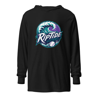 Performance | Hooded Long Sleeve T Shirt | RipTide Softball | Emblem Logo