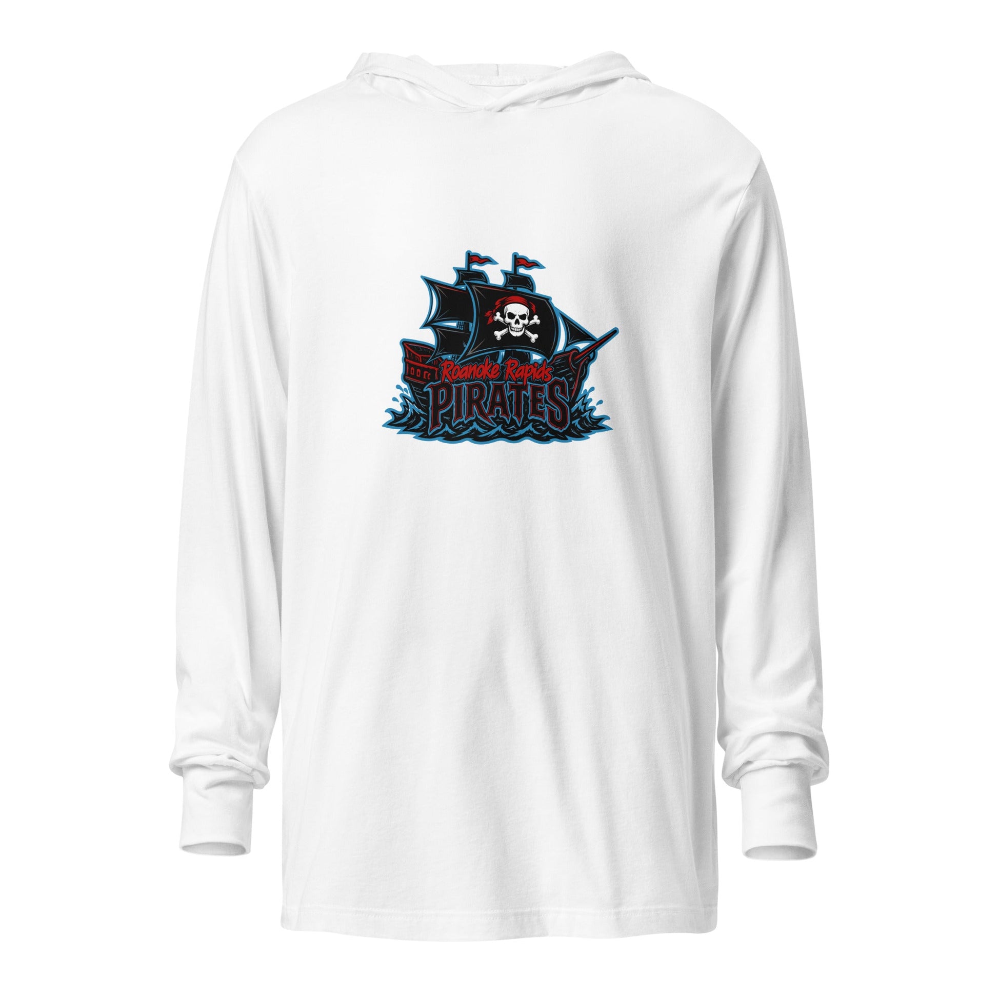 Performance | Hooded Long Sleeve T Shirt | Roanoke Rapids Pirates | Black Sail Battlers Logo