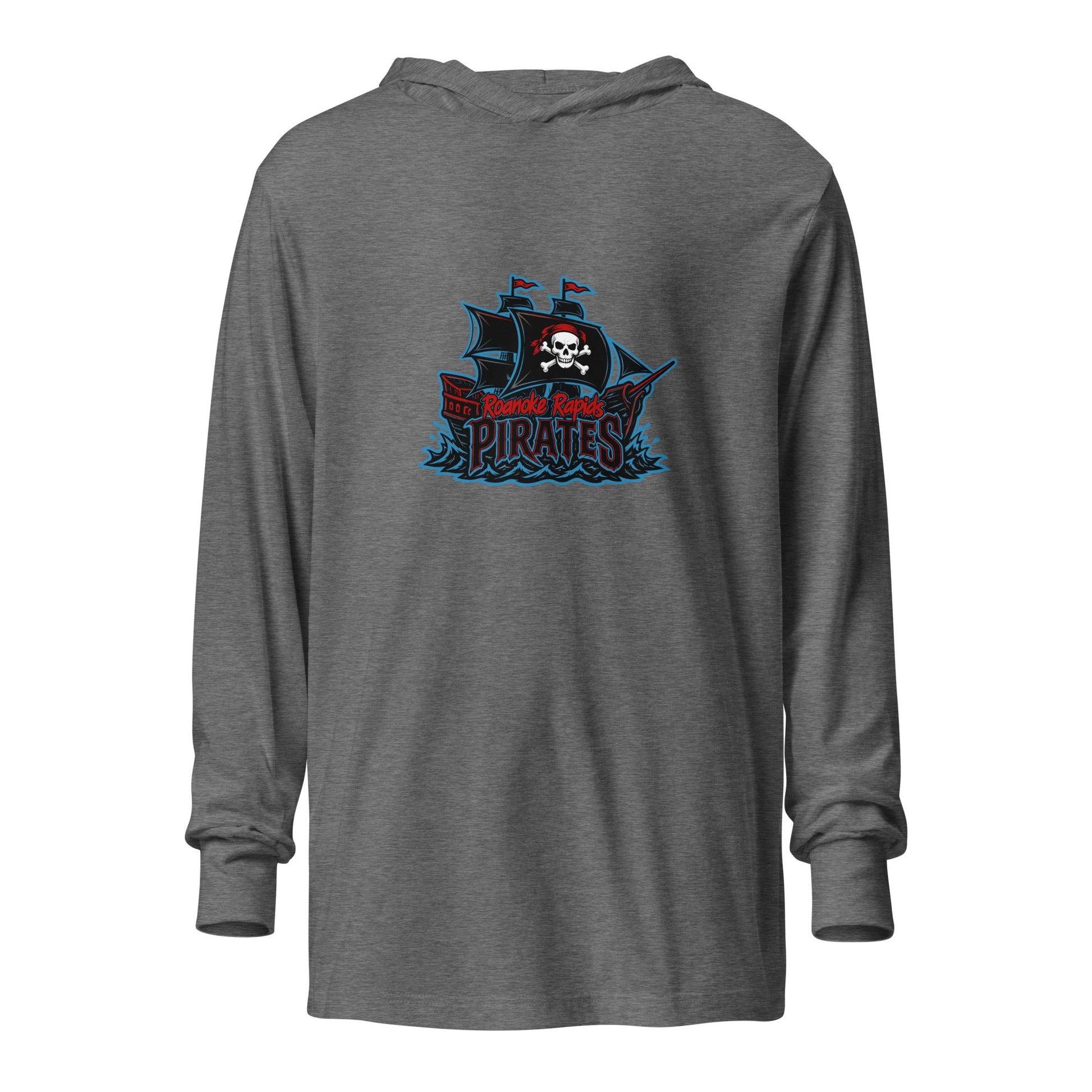 Performance | Hooded Long Sleeve T Shirt | Roanoke Rapids Pirates | Black Sail Battlers Logo