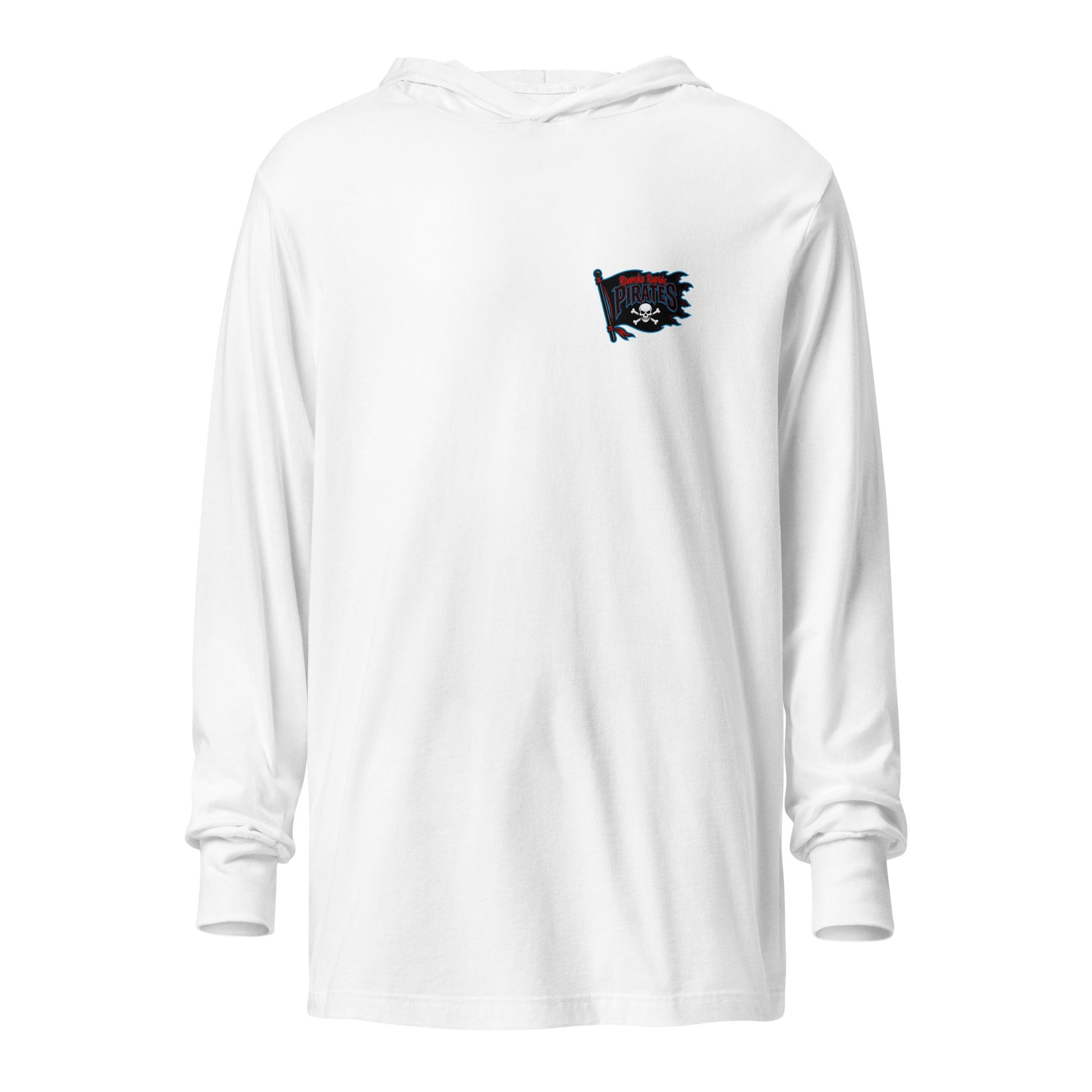Performance | Hooded Long Sleeve T Shirt | Roanoke Rapids Pirates | Blackwave Flag Logo