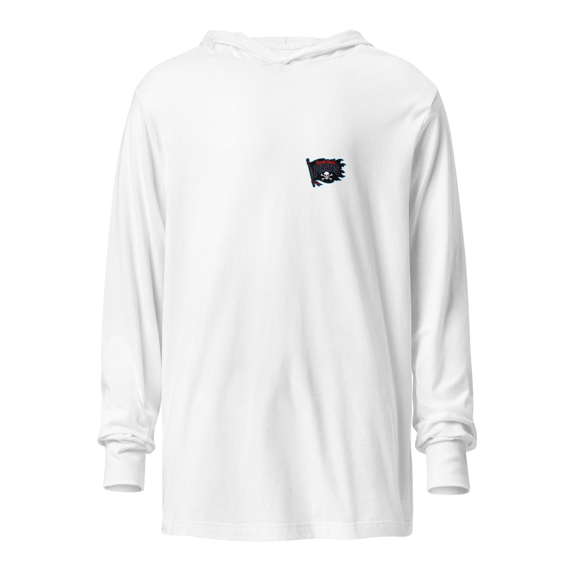 Performance | Hooded Long Sleeve T Shirt | Roanoke Rapids Pirates | Blackwave Flag Logo