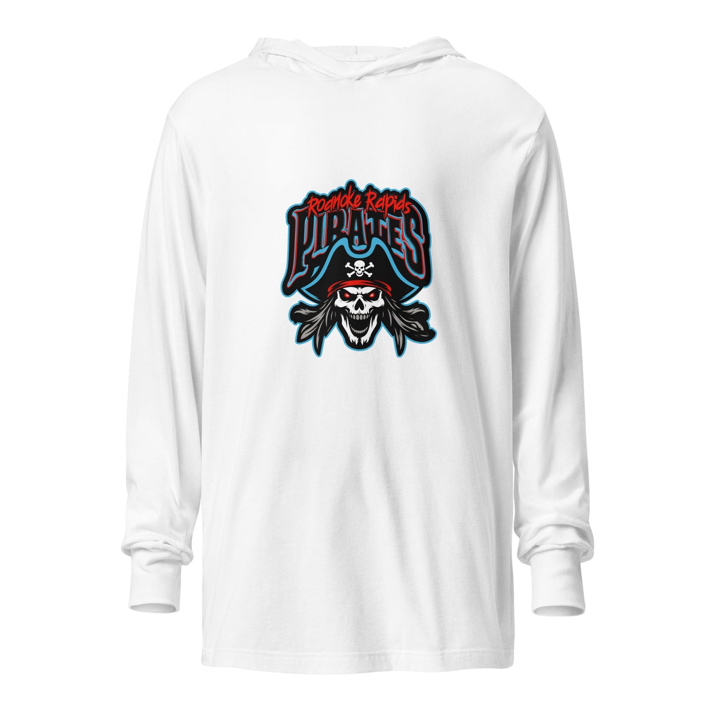 Performance | Hooded Long Sleeve T Shirt | Roanoke Rapids Pirates | Reaver Captain Logo