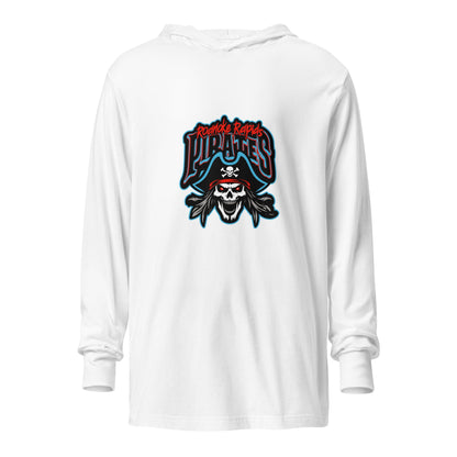 Performance | Hooded Long Sleeve T Shirt | Roanoke Rapids Pirates | Reaver Captain Logo