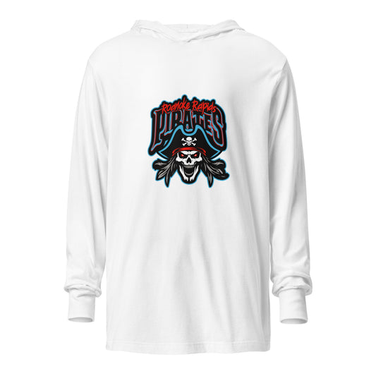 Performance | Hooded Long Sleeve T Shirt | Roanoke Rapids Pirates | Reaver Captain Logo