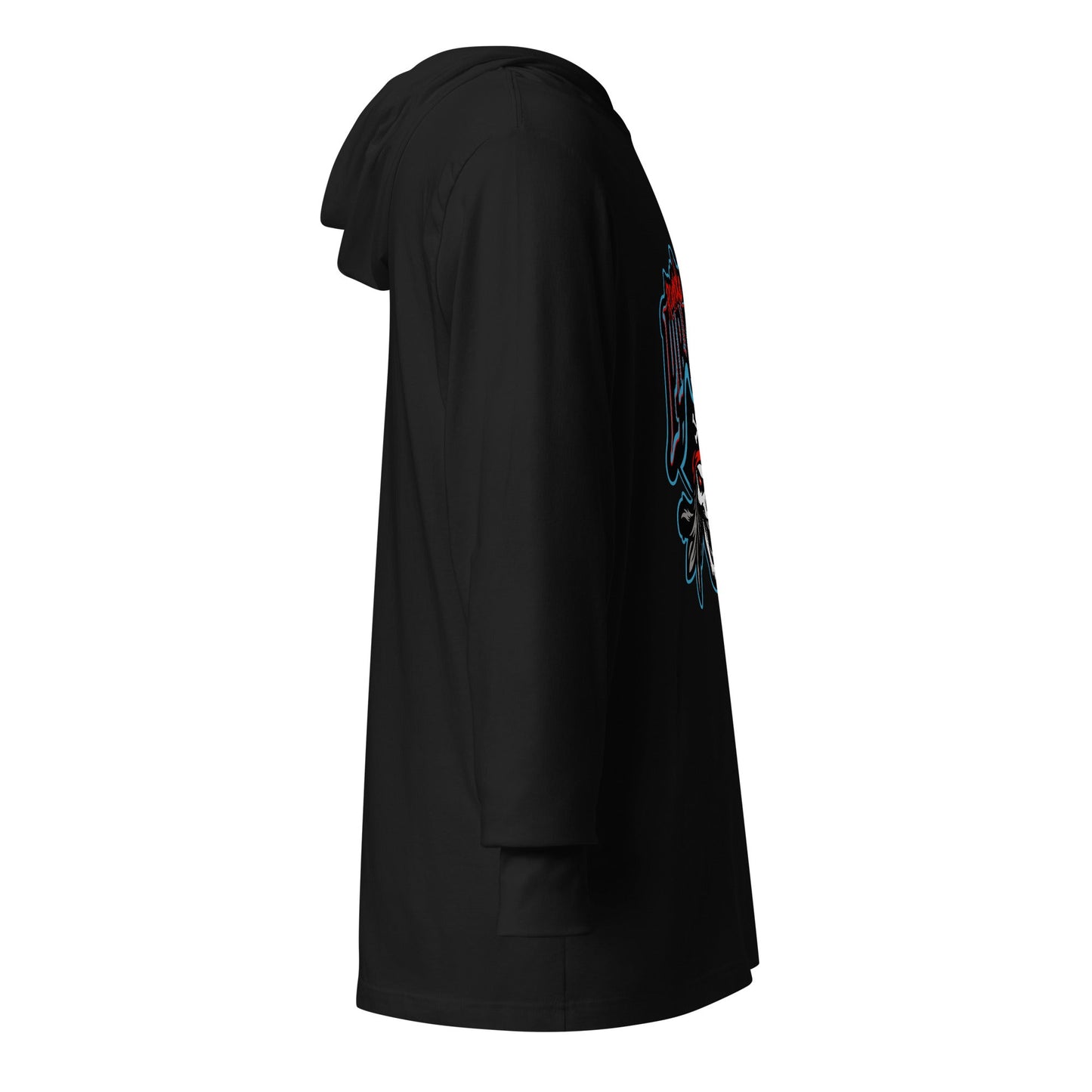 Performance | Hooded Long Sleeve T Shirt | Roanoke Rapids Pirates | Reaver Captain Logo