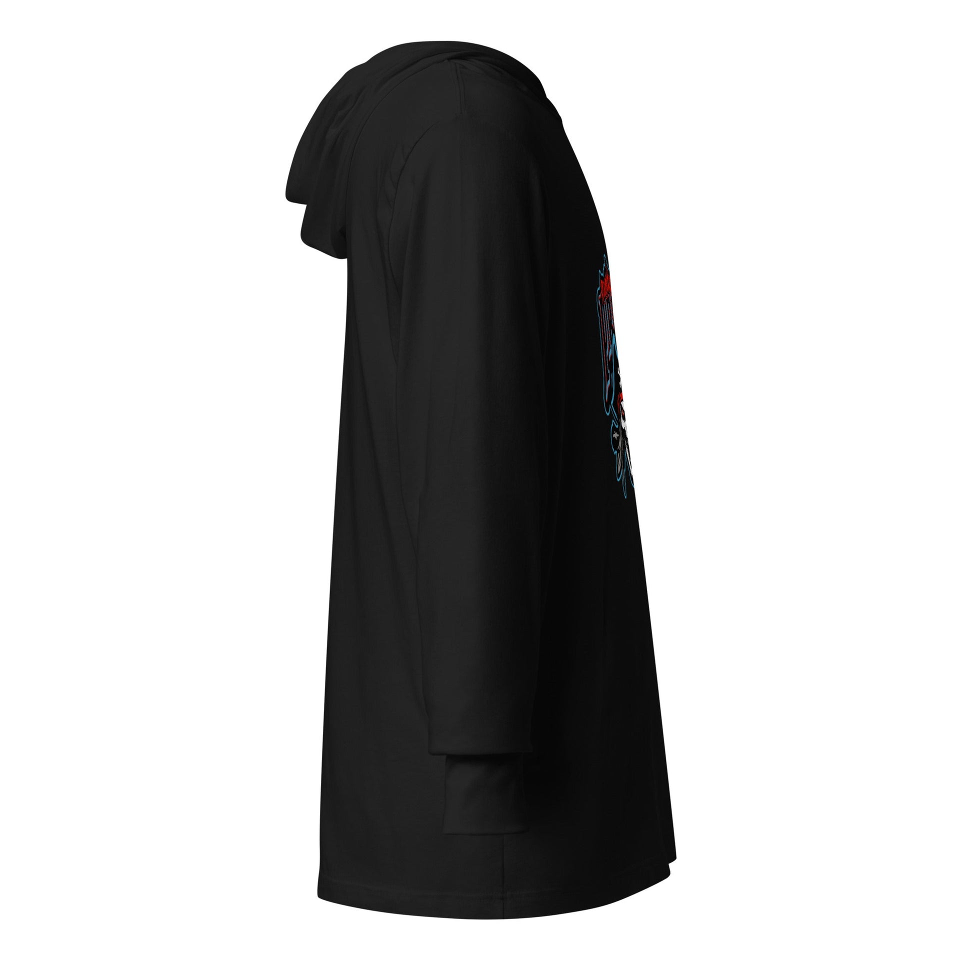 Performance | Hooded Long Sleeve T Shirt | Roanoke Rapids Pirates | Reaver Captain Logo
