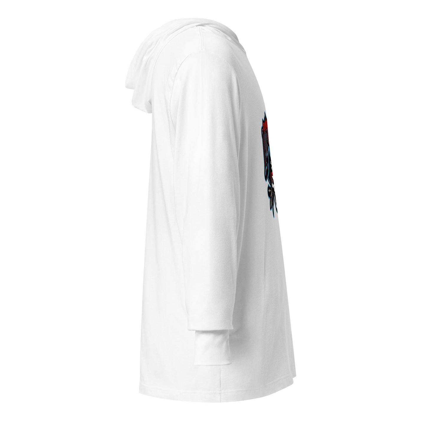 Performance | Hooded Long Sleeve T Shirt | Roanoke Rapids Pirates | Reaver Captain Logo