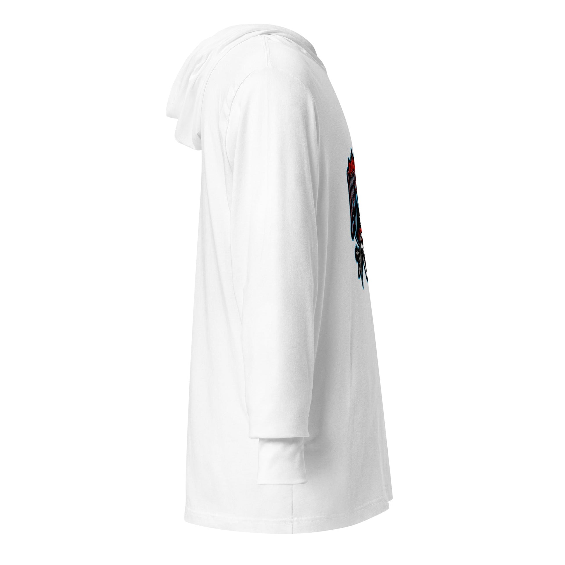 Performance | Hooded Long Sleeve T Shirt | Roanoke Rapids Pirates | Reaver Captain Logo