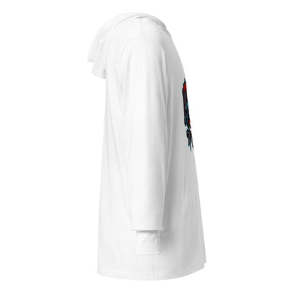 Performance | Hooded Long Sleeve T Shirt | Roanoke Rapids Pirates | Reaver Captain Logo