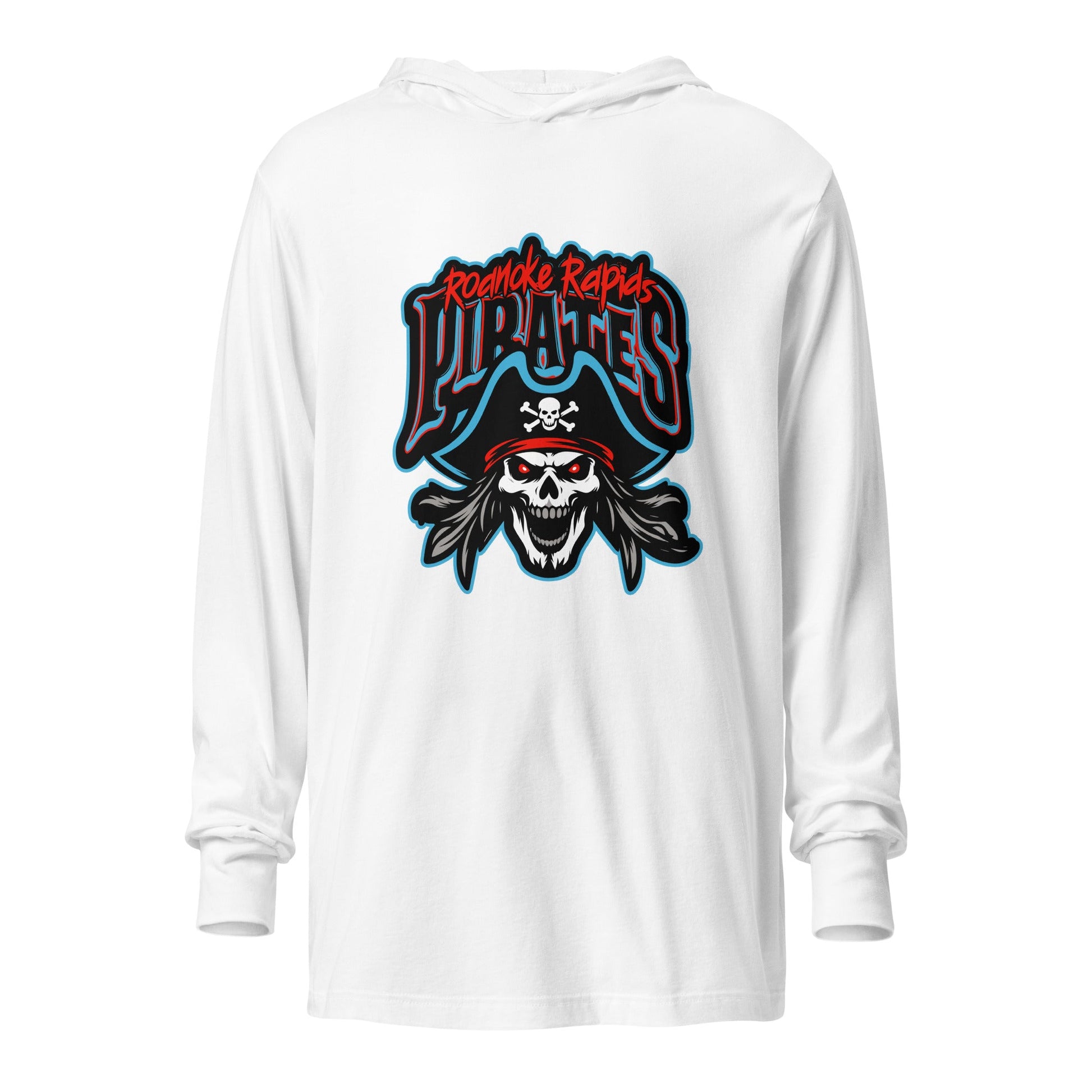 Performance | Hooded Long Sleeve T Shirt | Roanoke Rapids Pirates | Reaver Captain Logo