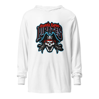 Performance | Hooded Long Sleeve T Shirt | Roanoke Rapids Pirates | Reaver Captain Logo