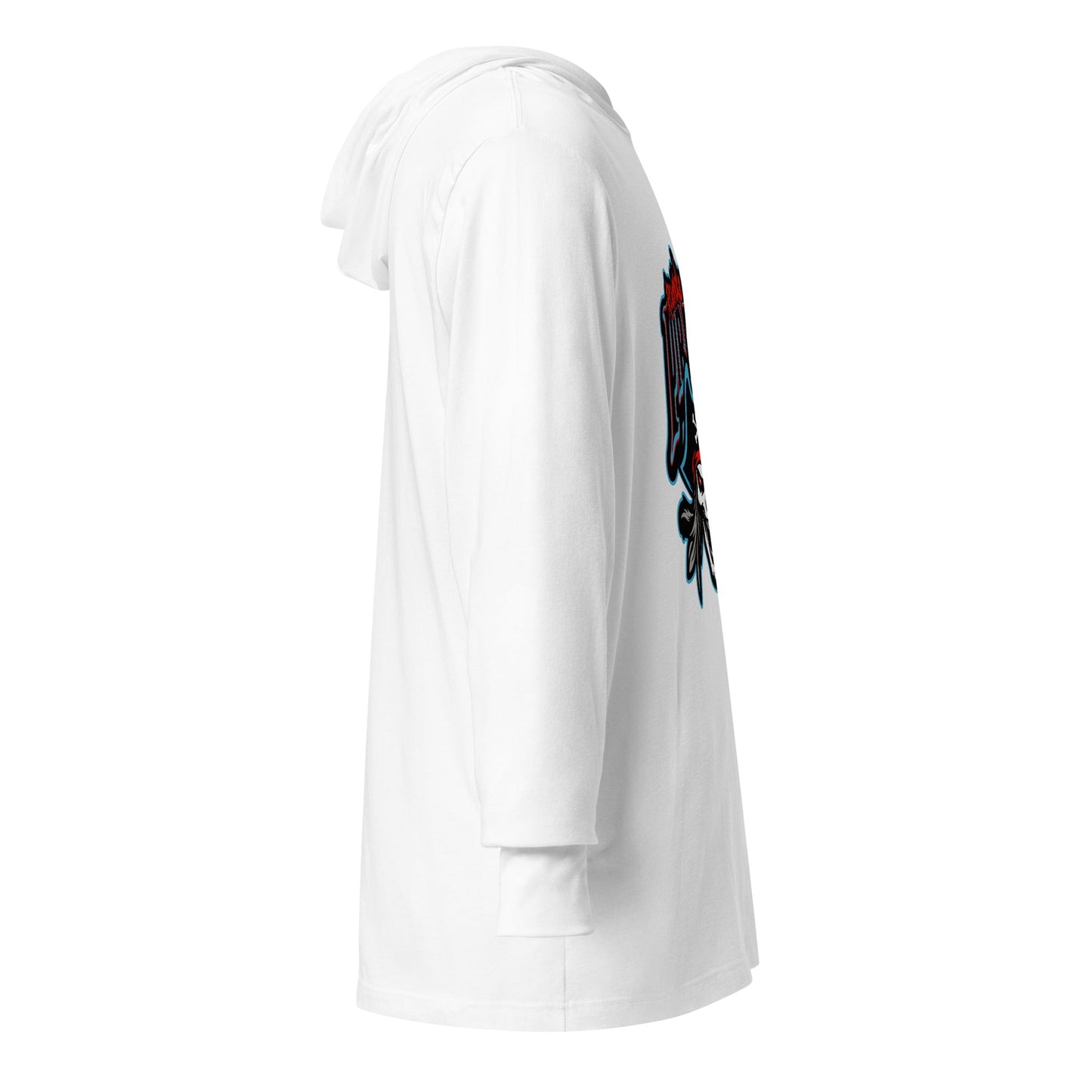 Performance | Hooded Long Sleeve T Shirt | Roanoke Rapids Pirates | Reaver Captain Logo