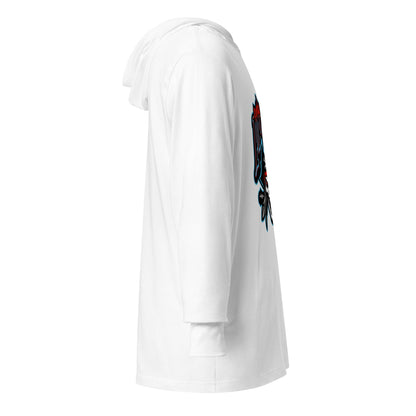 Performance | Hooded Long Sleeve T Shirt | Roanoke Rapids Pirates | Reaver Captain Logo