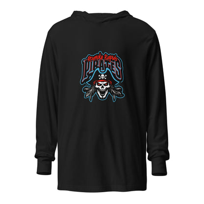 Performance | Hooded Long Sleeve T Shirt | Roanoke Rapids Pirates | Reaver Captain Logo