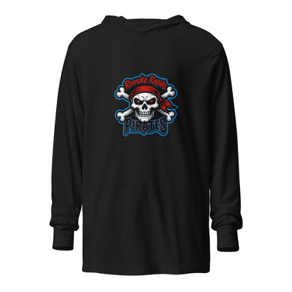 Performance | Hooded Long Sleeve T Shirt | Roanoke Rapids Pirates | River Raiders Logo