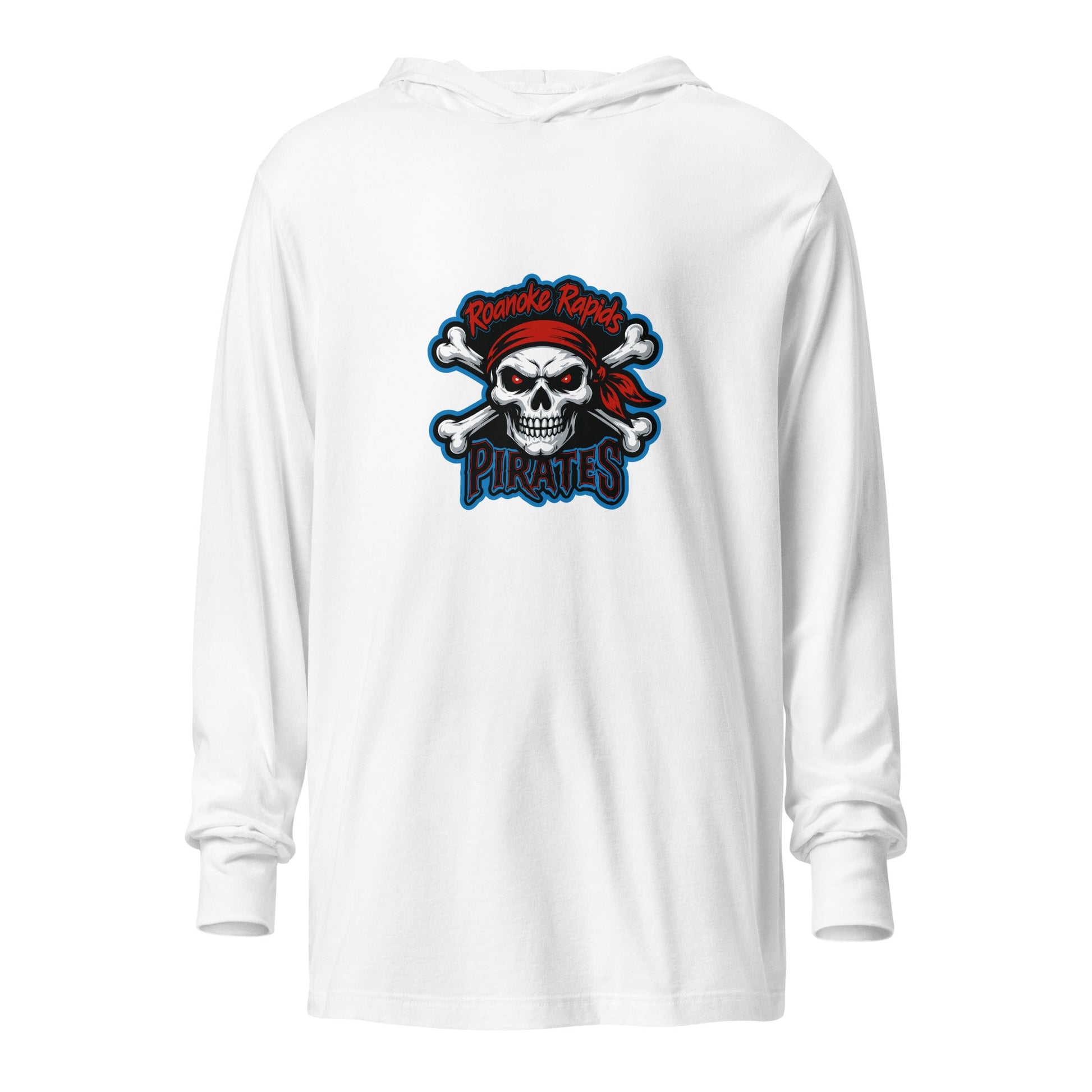Performance | Hooded Long Sleeve T Shirt | Roanoke Rapids Pirates | River Raiders Logo