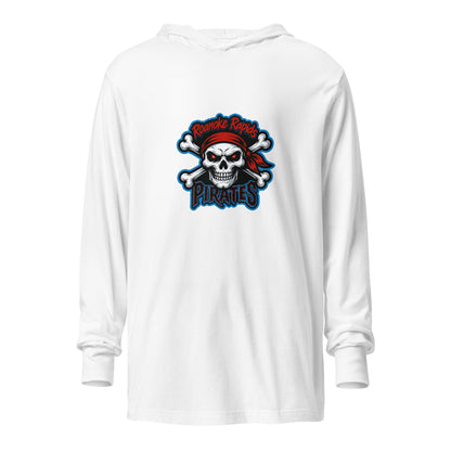 Performance | Hooded Long Sleeve T Shirt | Roanoke Rapids Pirates | River Raiders Logo