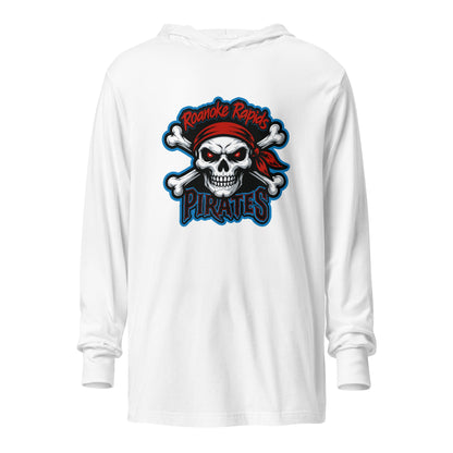 Performance | Hooded Long Sleeve T Shirt | Roanoke Rapids Pirates | River Raiders Logo