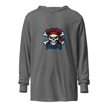 Performance | Hooded Long Sleeve T Shirt | Roanoke Rapids Pirates | River Raiders Logo