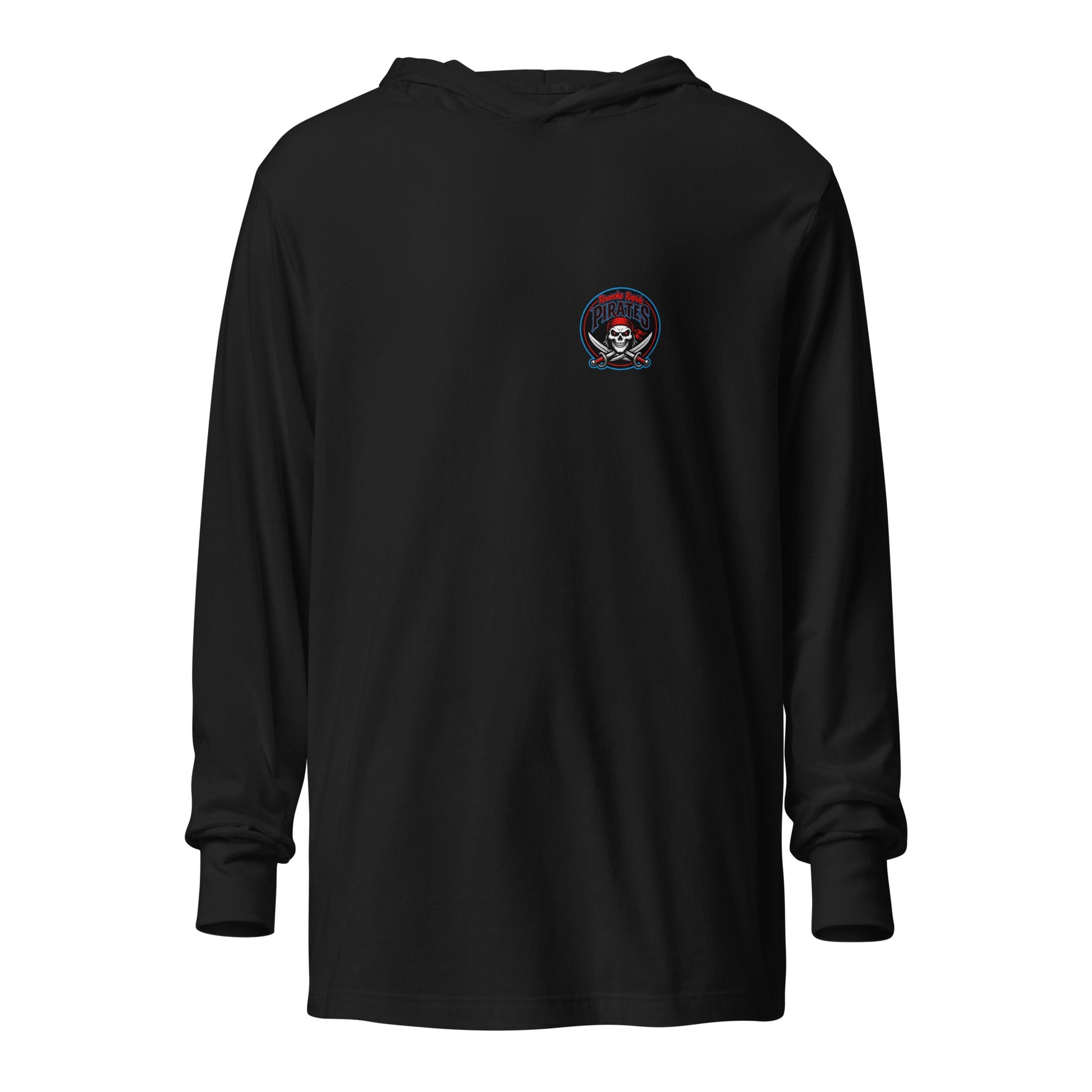 Performance | Hooded Long Sleeve T Shirt | Roanoke Rapids Pirates | Shield Logo