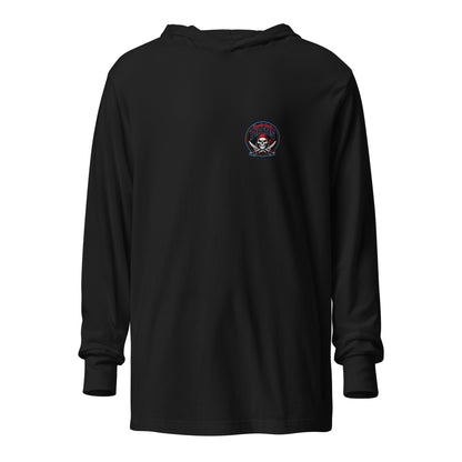 Performance | Hooded Long Sleeve T Shirt | Roanoke Rapids Pirates | Shield Logo