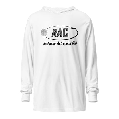Performance | Hooded Long Sleeve T Shirt | Rochester Astronomy Club | Orbit Logo