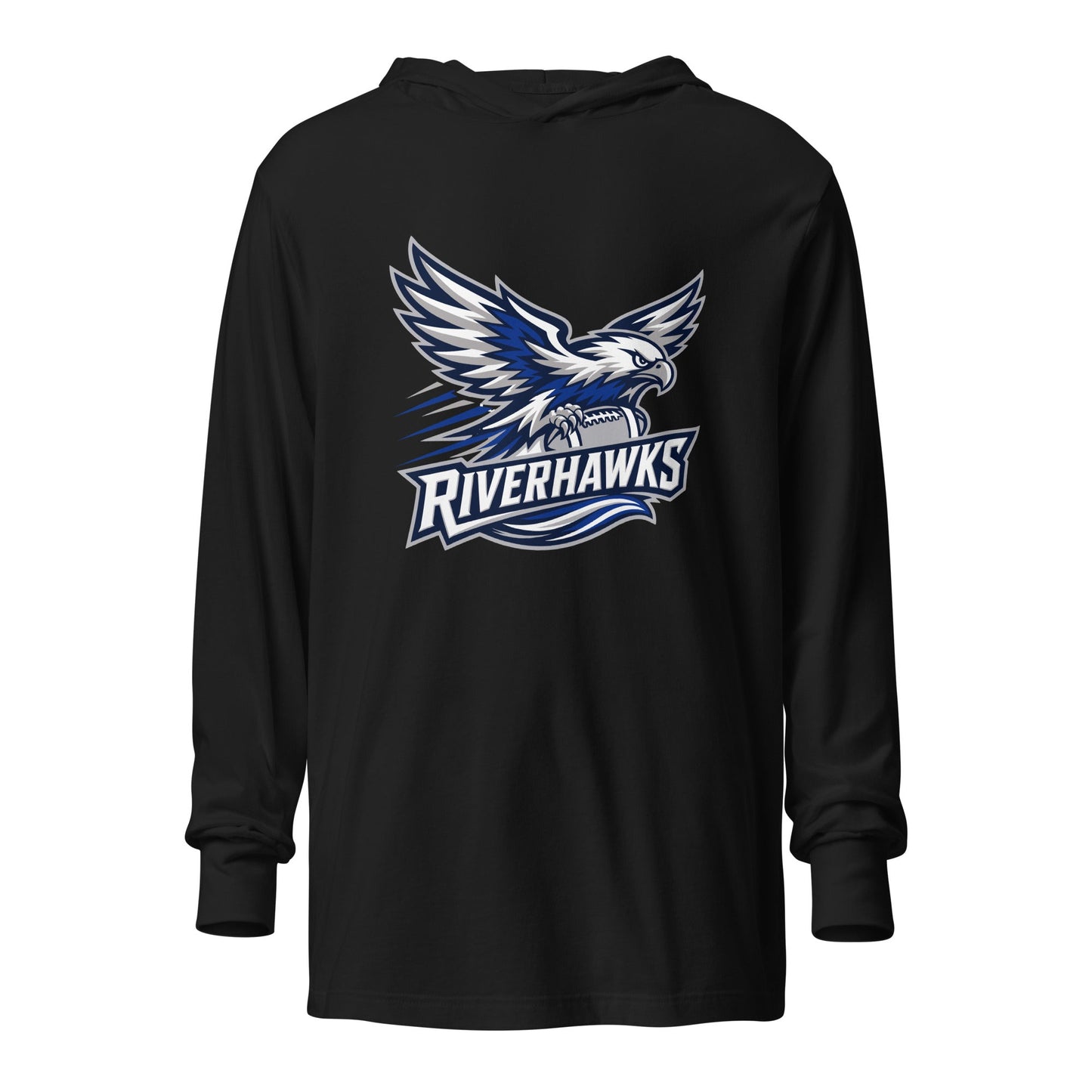 Performance | Hooded Long Sleeve T Shirt | Rochester Riverhawks | Crest Logo