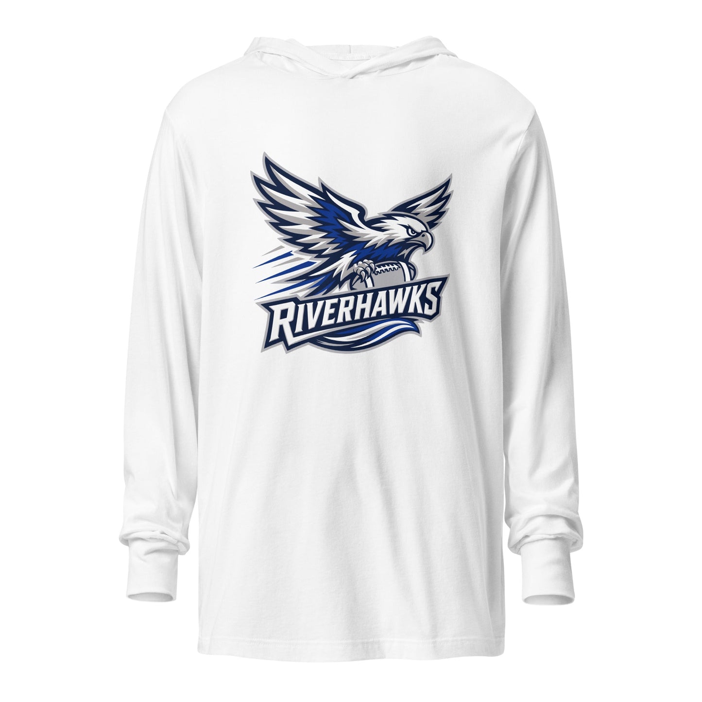 Performance | Hooded Long Sleeve T Shirt | Rochester Riverhawks | Crest Logo
