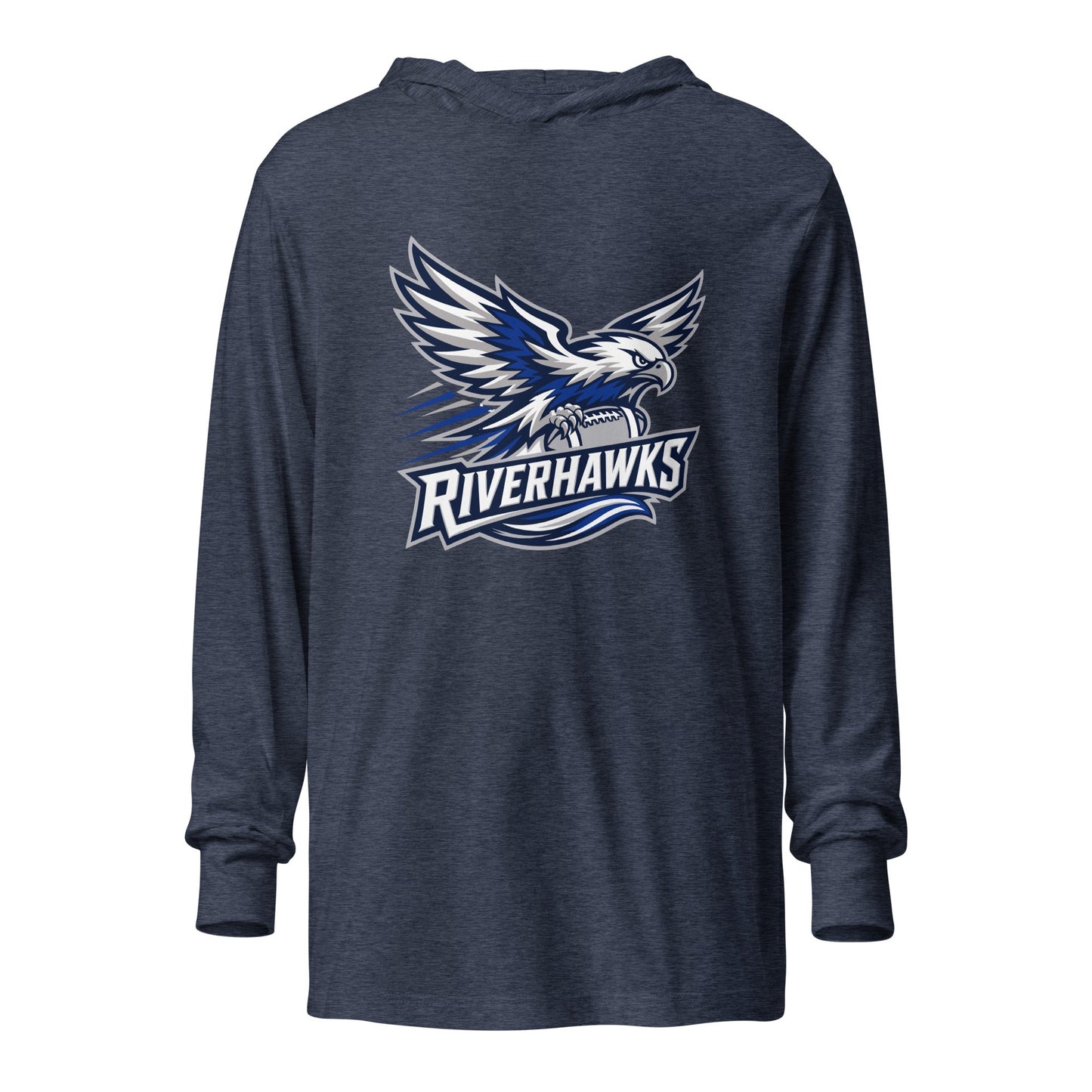 Performance | Hooded Long Sleeve T Shirt | Rochester Riverhawks | Crest Logo