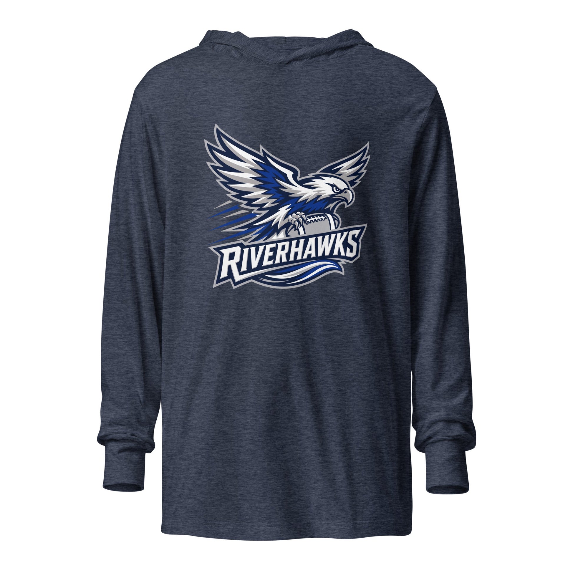 Performance | Hooded Long Sleeve T Shirt | Rochester Riverhawks | Crest Logo