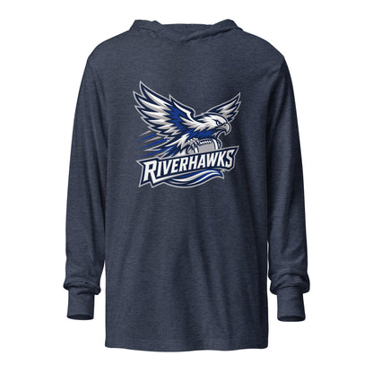 Performance | Hooded Long Sleeve T Shirt | Rochester Riverhawks | Crest Logo