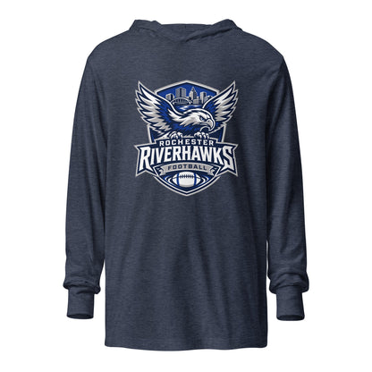 Performance | Hooded Long Sleeve T Shirt | Rochester Riverhawks | Shield Logo
