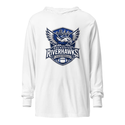 Performance | Hooded Long Sleeve T Shirt | Rochester Riverhawks | Shield Logo