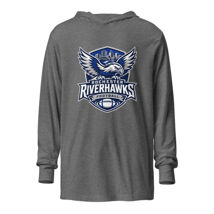 Performance | Hooded Long Sleeve T Shirt | Rochester Riverhawks | Shield Logo