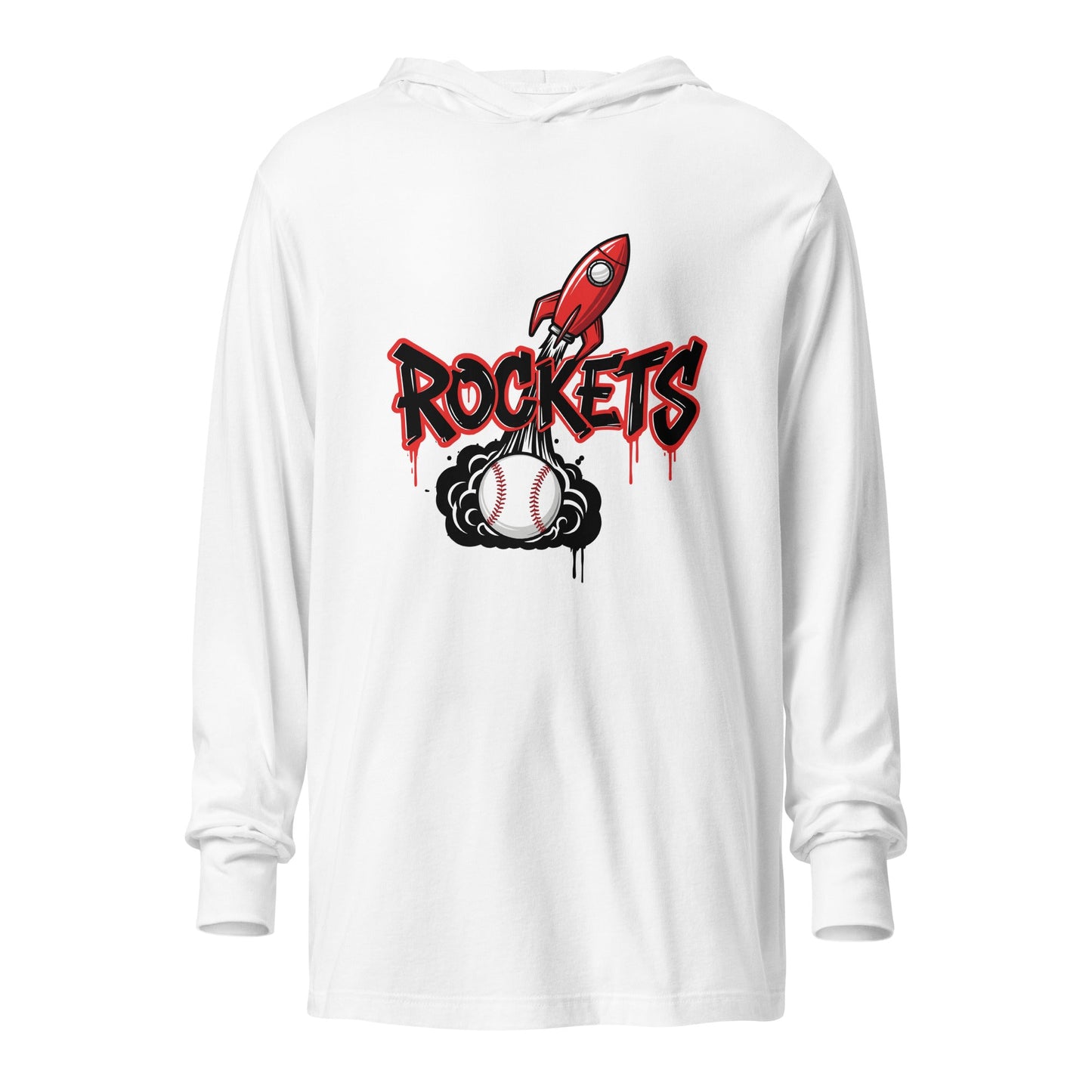 Performance | Hooded Long Sleeve T Shirt | Rockets Baseball | Alt Logo