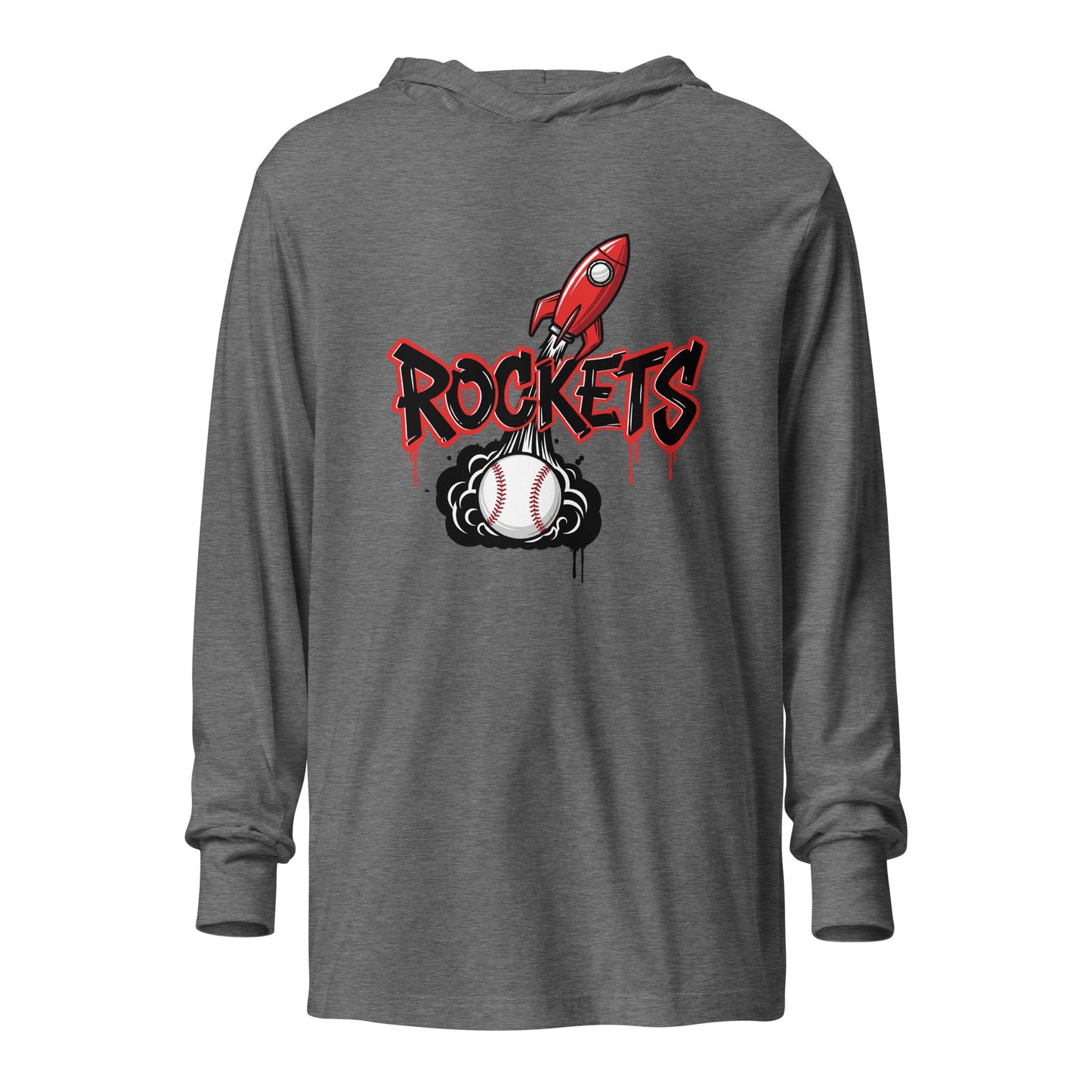 Performance | Hooded Long Sleeve T Shirt | Rockets Baseball | Alt Logo