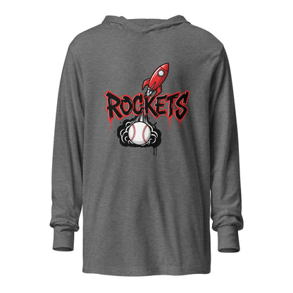 Performance | Hooded Long Sleeve T Shirt | Rockets Baseball | Alt Logo