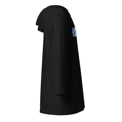 Performance | Hooded Long Sleeve T Shirt | Rockhurst University - Doctor of Physical Therapy School | Vanguard Institute Logo